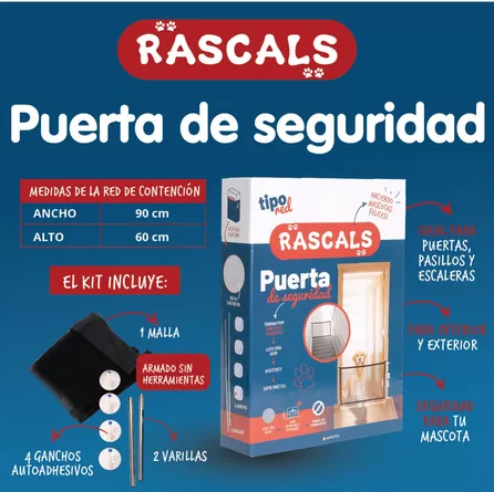 RASCALS PUERTA DE SEGURIDAD TELA MESH