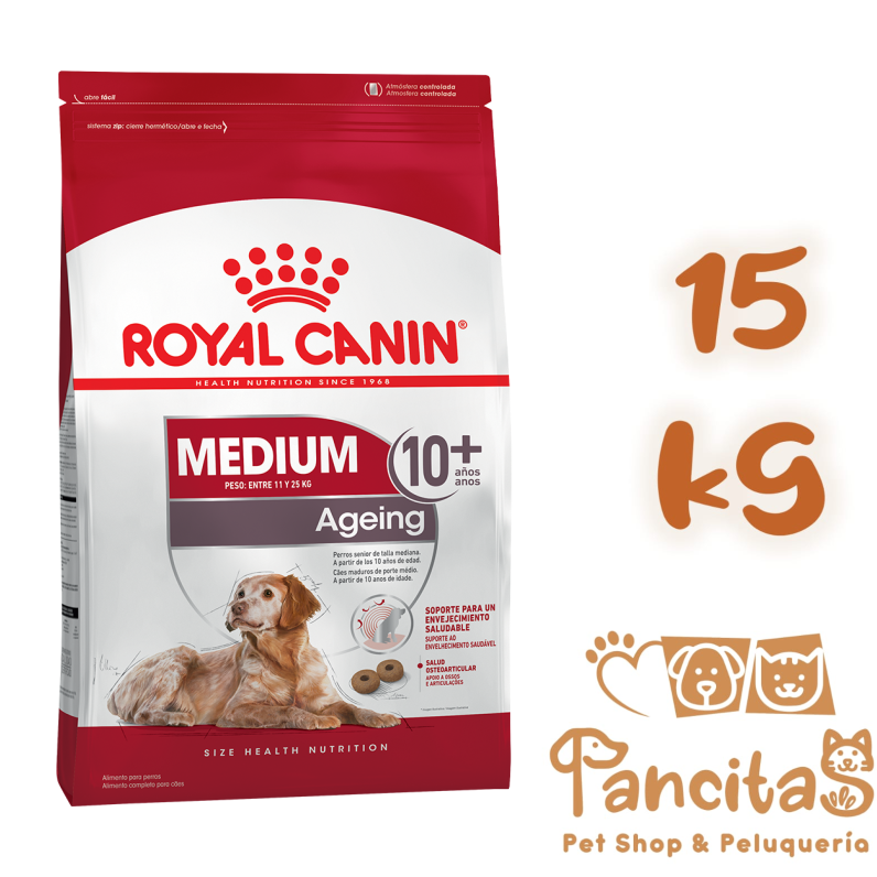 ROYAL CANIN DOG MEDIUM ADULT +10 15KG