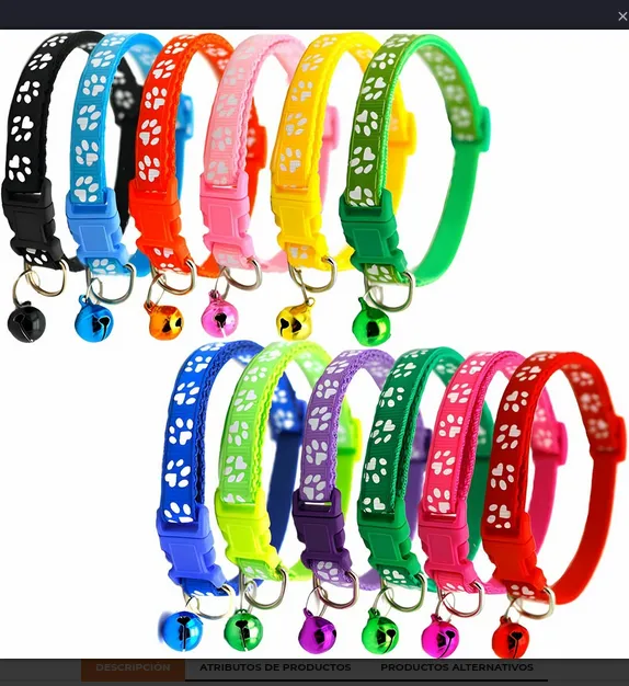 COLLAR GATO REGULABLE ESTAMPADO Y CON BRILLOS