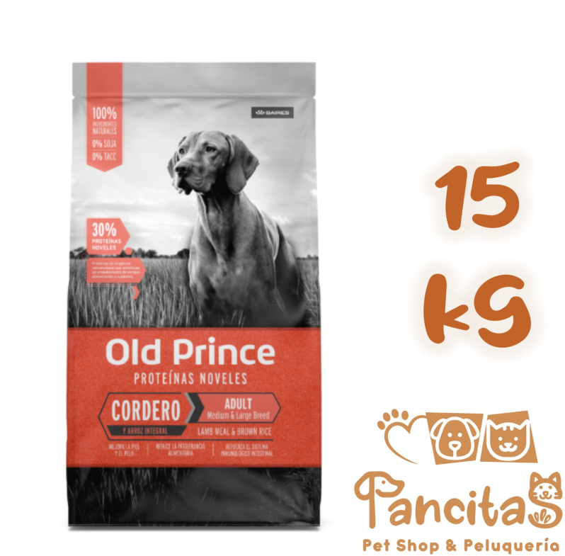 OLD PRINCE DERMA CORDERO Y ARROZ SIN TACC 15KG