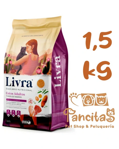LIVRA GATO ADULTO 1,5KG