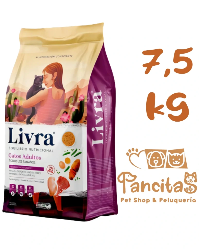LIVRA GATO ADULTO 7,5KG