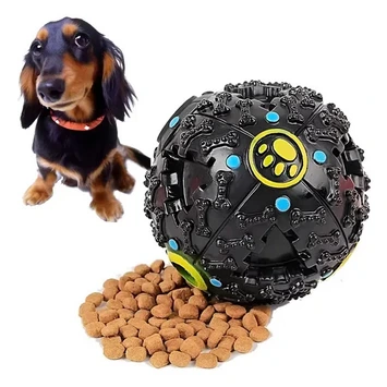 PELOTA INTERACTIVA DOSIFICADORA ALIMENTO CON RUIDO 11CM