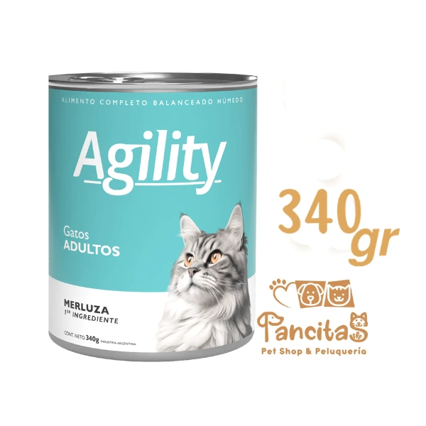 [217] AGILITY CAT LATA ALIMENTO HUMEDO MERLUZA 340GR