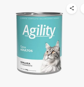 AGILITY CAT LATA ALIMENTO HUMEDO MERLUZA 340GR
