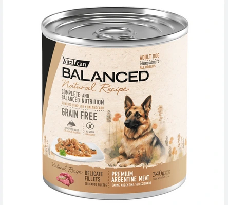 VITAL CAN BALANCED LATA NATURAL RECIPE CARNE PERRO AD 340GRS