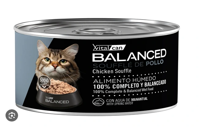 [013-2068] VITAL CAN BALANCED LATA CAT SENIOR SOUFFLE POLLO 85GR
