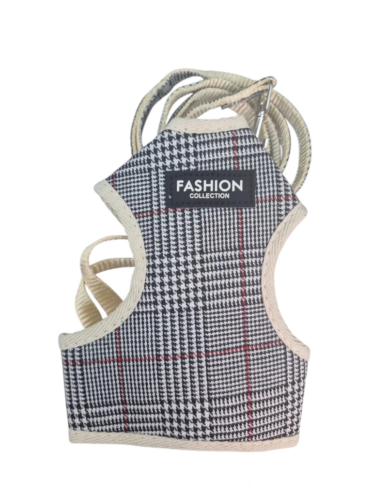 CONJUNTO ARNES Y CORREA PERRO/GATO RAYITO FASHION