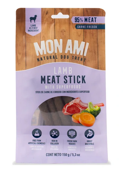 [06302] MON AMI SNACKS MEAT STICK LAMB 250GR