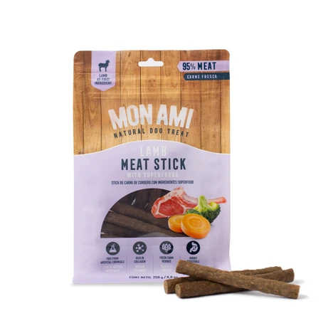 [6303] MON AMI SNACKS MEAT STICK LAMB 250GR
