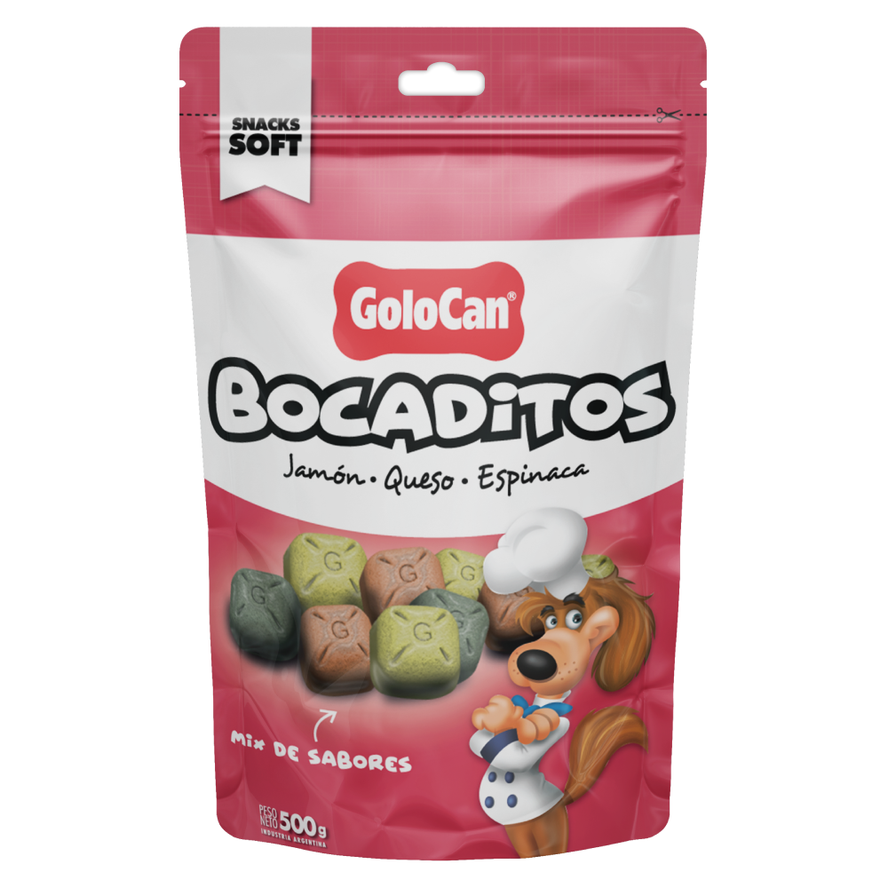 GOLOCAN BOCADITOS SABOR JAMON QUESO ESPINACA 500GR