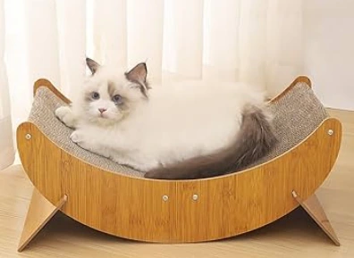 [25784] CAMA RASCADORA CURVA  GATO 49x24x20CM