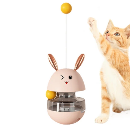 [25487] JUGUETE VAIVEN CONEJO DISPENSADOR DE ALIMENTO 9*28CM