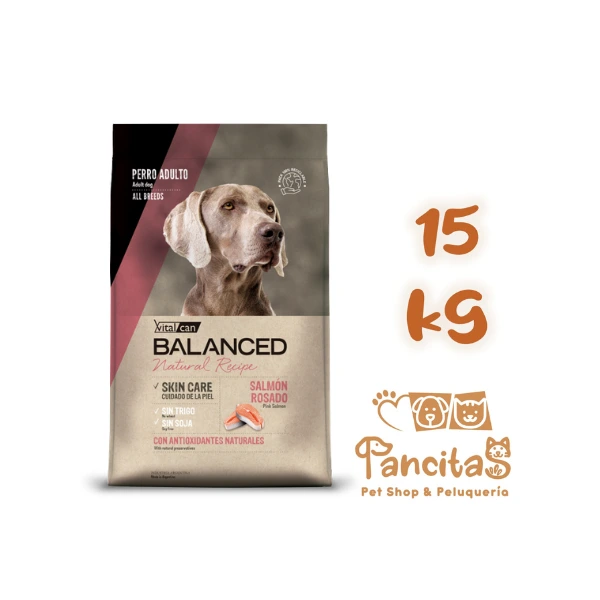 VITAL CAN BALANCED DOG NATURAL RECIPE SALMON 15KG