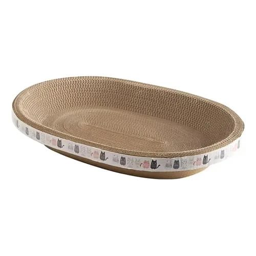 [25781] CAMA RASCADORA OVALADA MARRON 55X42X9CM