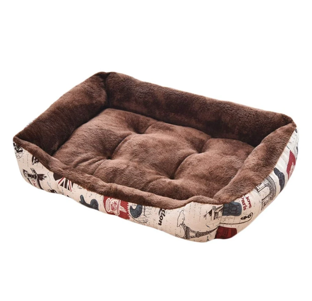 CAMA PATRON ANIMALES COLORIDOS BASE ANTIDESLIZANTE 65X55X16CM