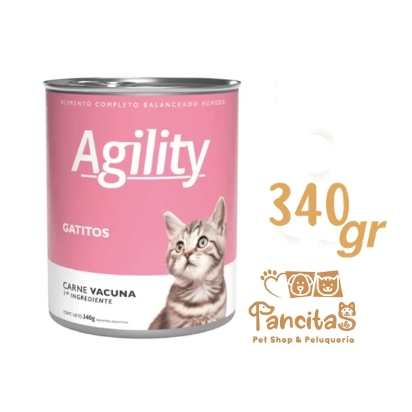 [207] AGILITY CAT KITTEN LATA ALIMENTO HUMEDO CARNE 340GR