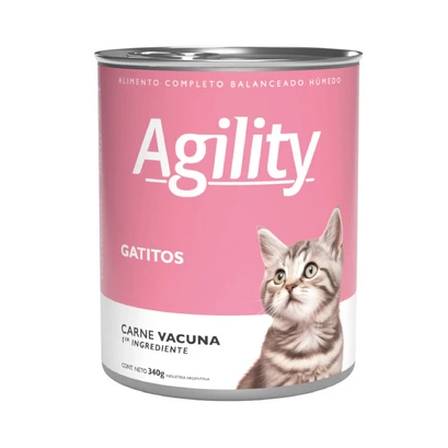 AGILITY CAT KITTEN LATA ALIMENTO HUMEDO CARNE 340GR