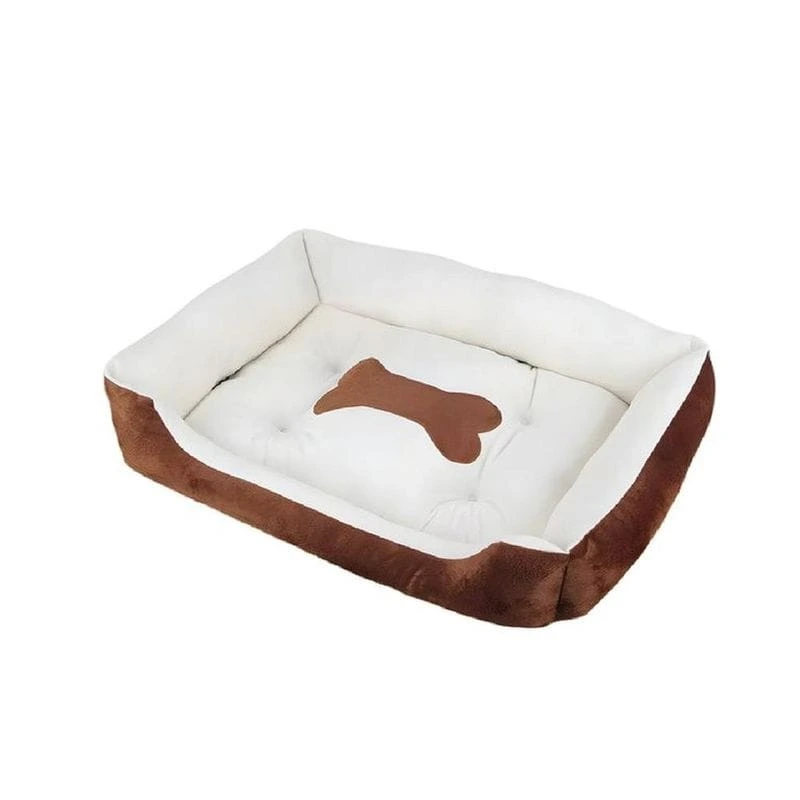CAMA PELUCHITO BASE ANTIDESLIZANTE NAPTIME MARRON BEIGE 48X40X14CM