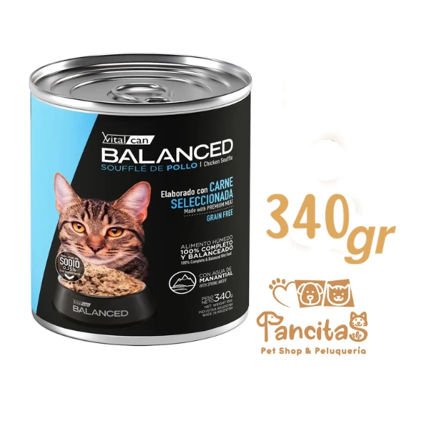 VITAL CAN BALANCED LATA CAT SOUFFLE POLLO 340GR