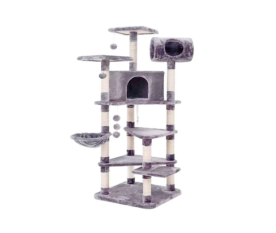 [PT09] RASCADOR TORRE MULTI NIVELES , CAMAS Y HAMACA 60X60X165CM