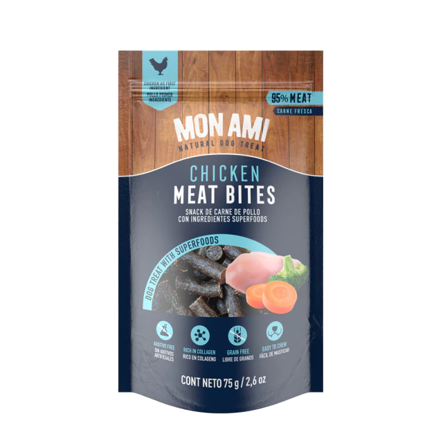 [6291] MON AMI SNACKS MEAT BITES CHICKEN 75G