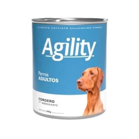 [458] AGILITY DOG ADULTO LATA ALIMENTO HUMEDO CORDERO 340GR