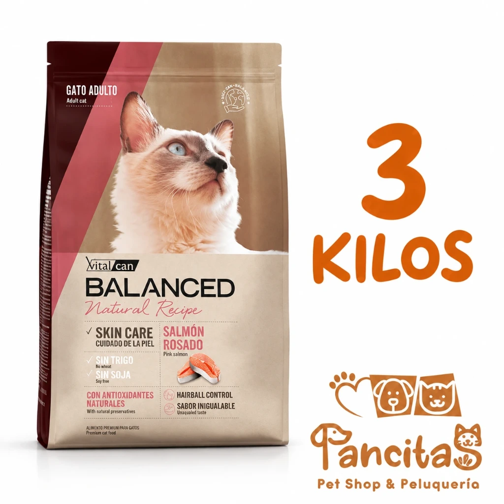 VITAL CAN BALANCED CAT NATURAL RECIPE SALMON 3KG