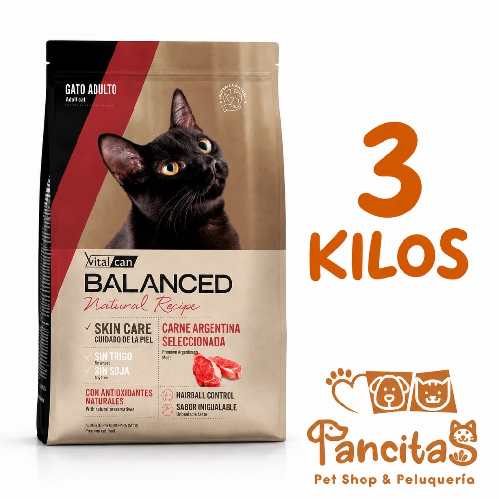 VITAL CAN BALANCED CAT NATURAL CARNE ARGENTINA 3KG