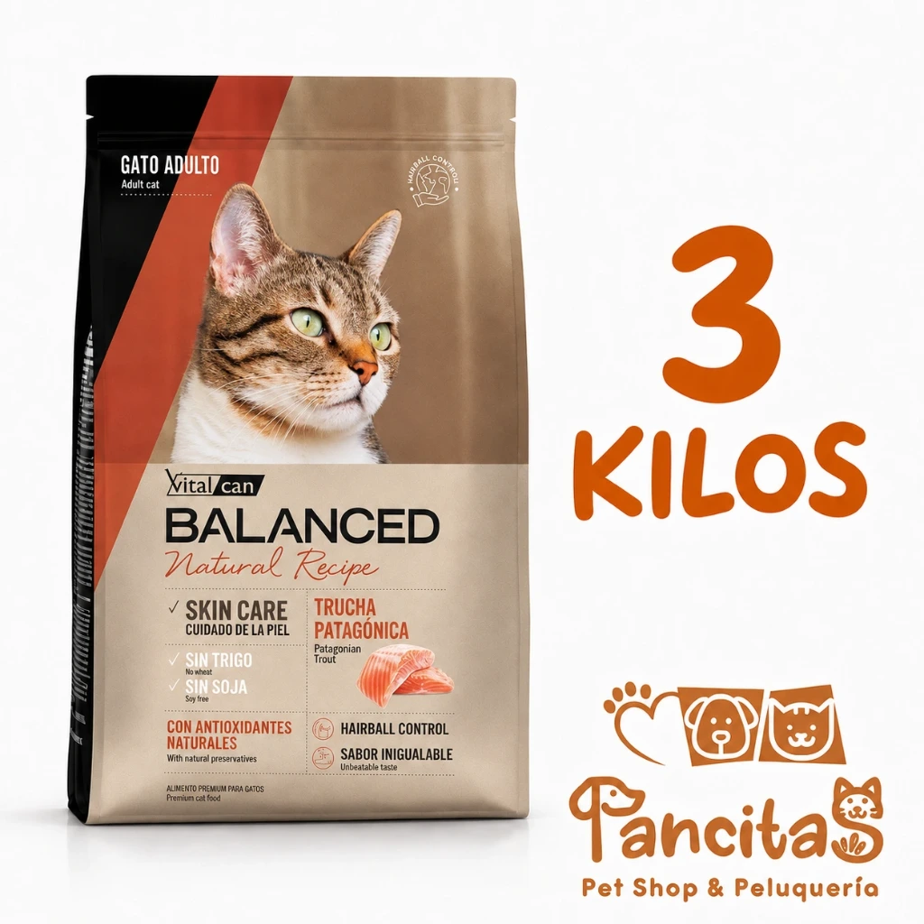 VITAL CAN BALANCED CAT NATURAL TRUCHA 3KG