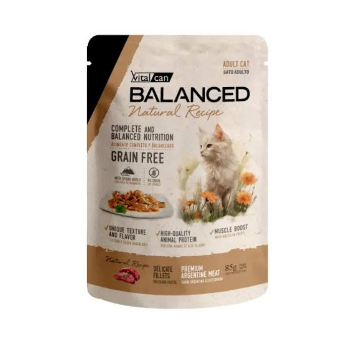 BALANCED POUCH GATO ADULTO CARNE ARGENTINA 85GR
