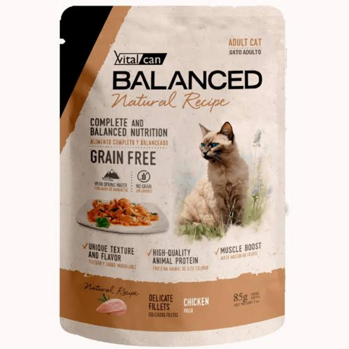 BALANCED POUCH GATO ADULTO POLLO 85GR
