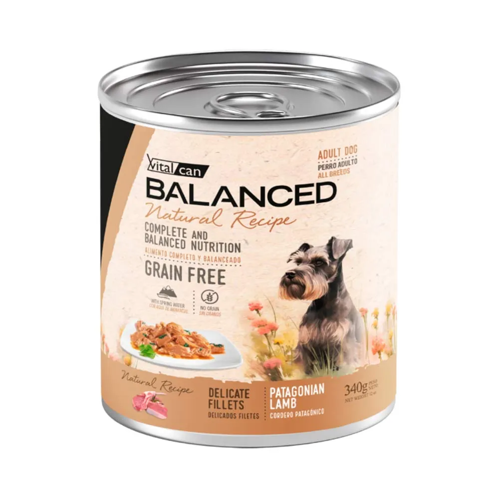 [132130] VITAL CAN BALANCED LATA NATURAL RECIPE CORDERO PERRO AD 340GRS