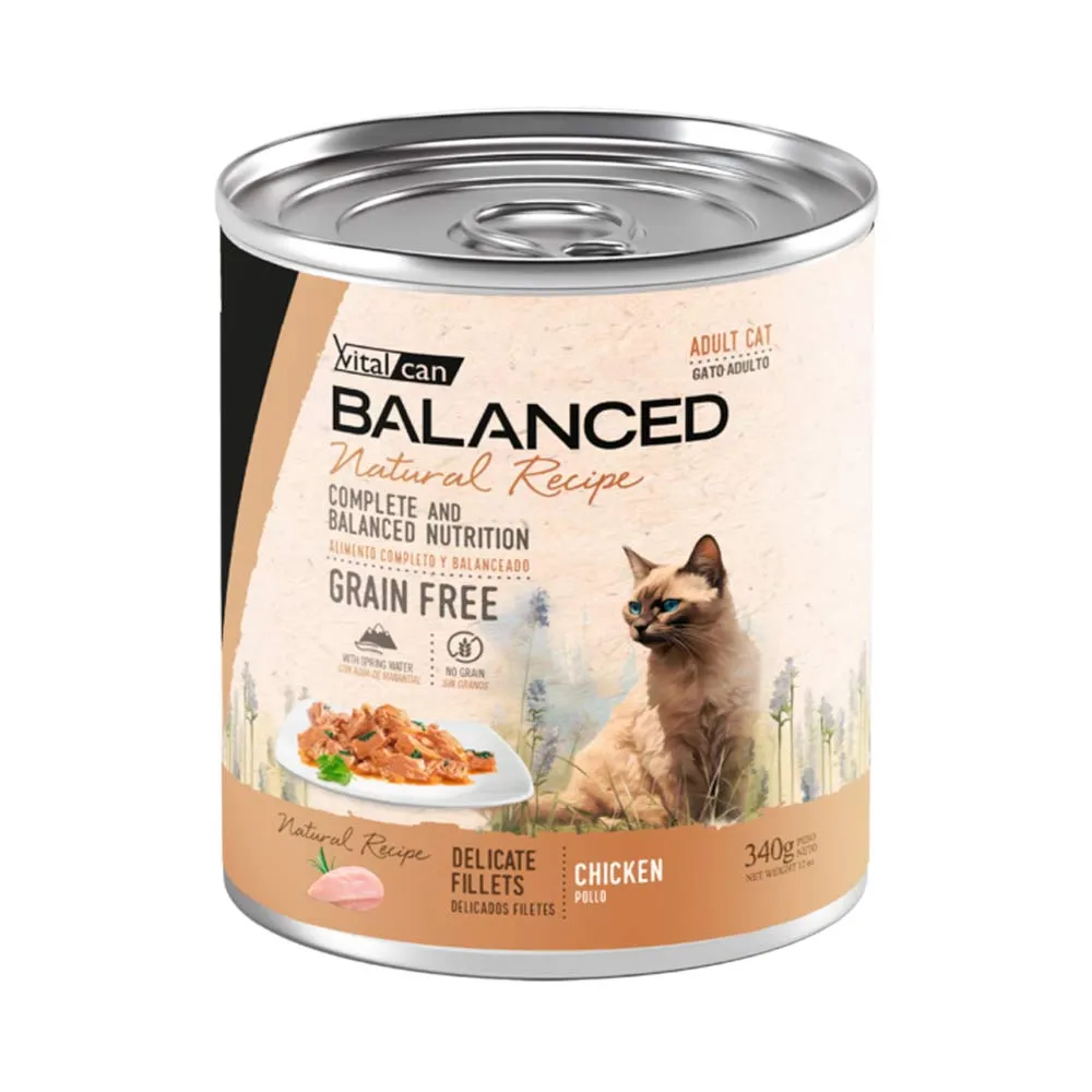 [132128] VITAL CAN BALANCED LATA NATURAL RECIPE POLLO GATO AD 340GRS