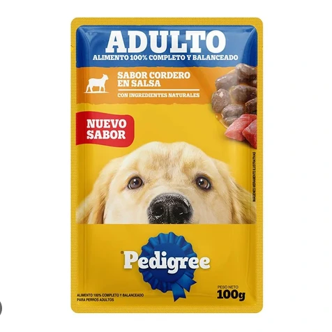 [60034164] PEDIGREE POUCH DOG ADULTO RAZAS MEDIANAS CORDERO 100GR PROMO 5+1