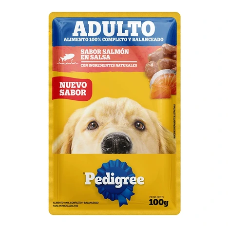 PEDIGREE POUCH DOG ADULTO SALMON RAZAS MEDIANAS 100GR PROMO 5+1