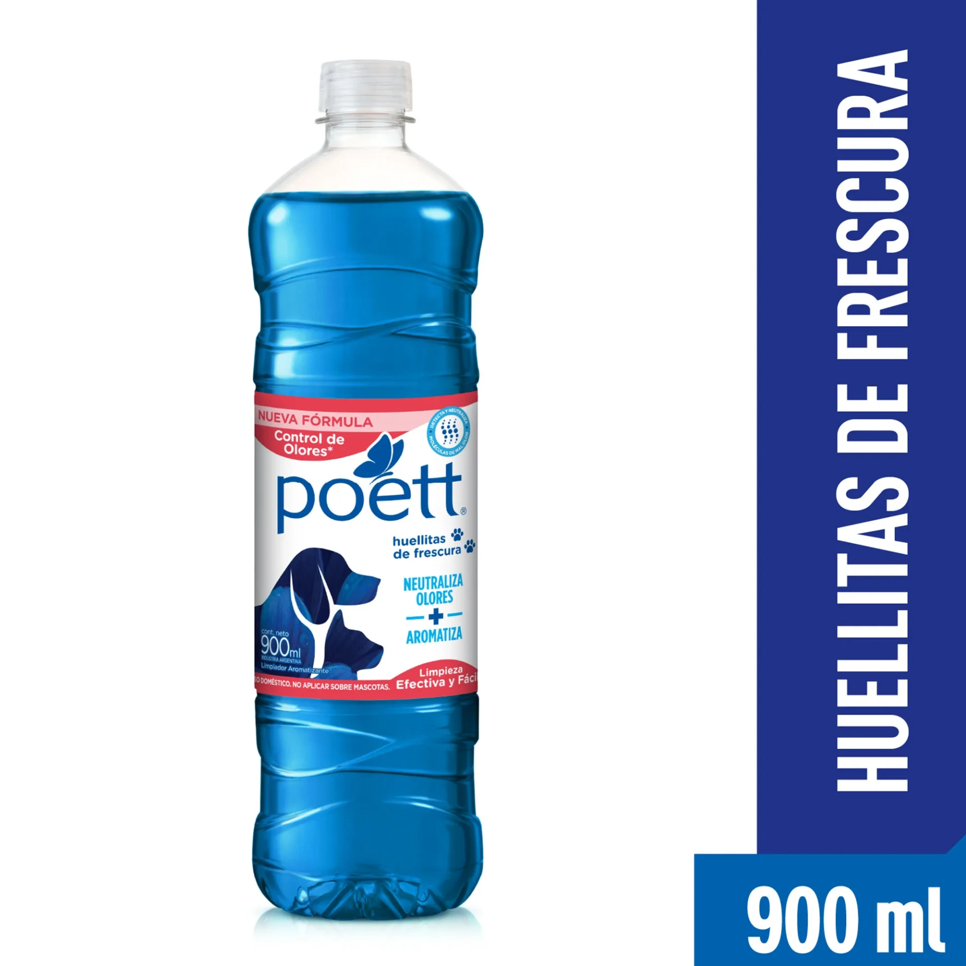POETT LIQUIDO DE PISO LIMPIADOR HUELLITAS DE FRESCURA 900ML CONTROL DE OLORES