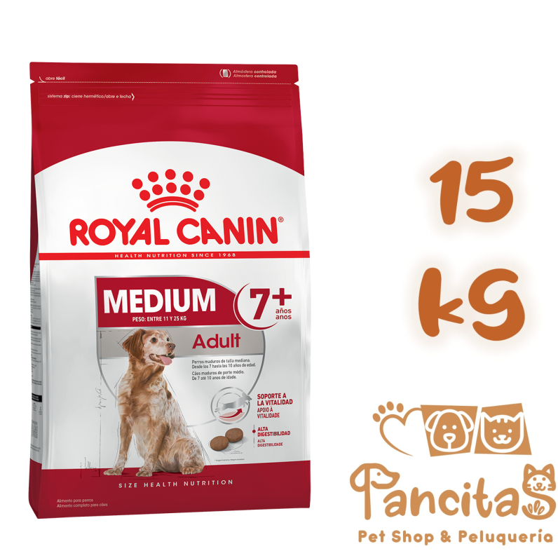 ROYAL CANIN DOG MEDIUM ADULT +7 15KG PROMO