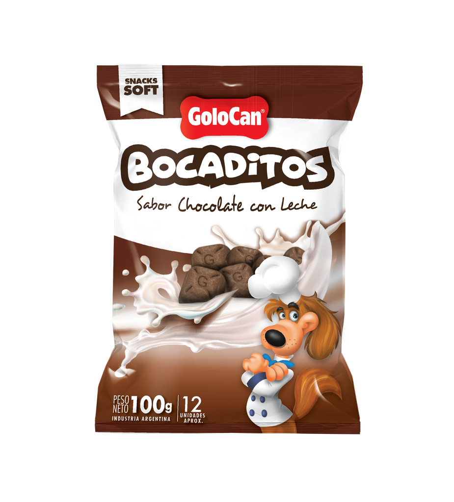 GOLOCAN BOCADITOS SABOR CHOCOLATE CON LECHE 100GR