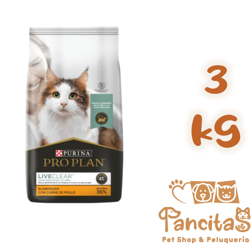 PRO PLAN CAT LIVE CLEAR 3KG (ALERGIA)