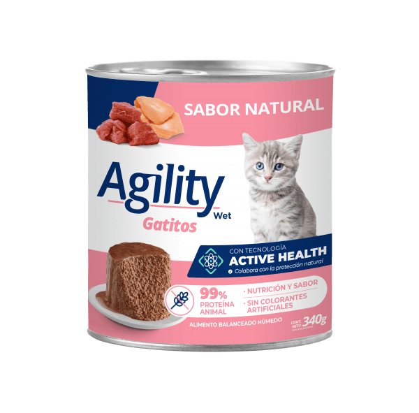 AGILITY CAT KITTEN LATA ALIMENTO HUMEDO NATURAL 340GR PROMO (2x1)