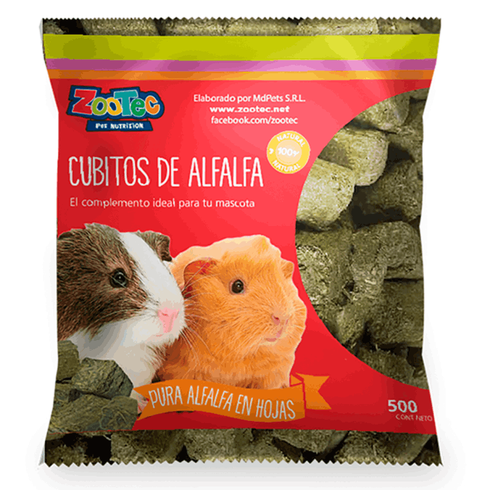 ZOOTEC CUBITOS DE ALFALFA BOLSA 500GR