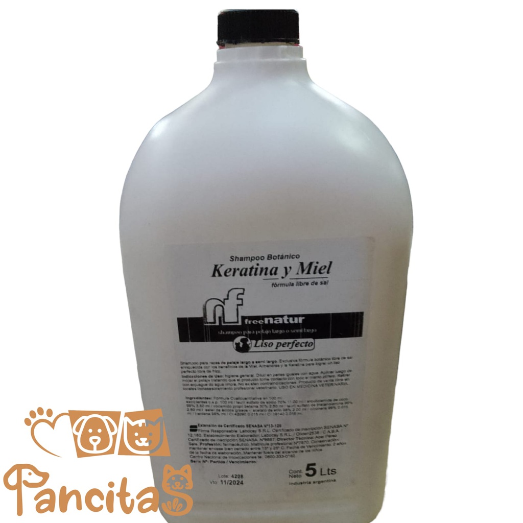 SHAMPOO FREENATUR KERATINA Y MIEL 5L