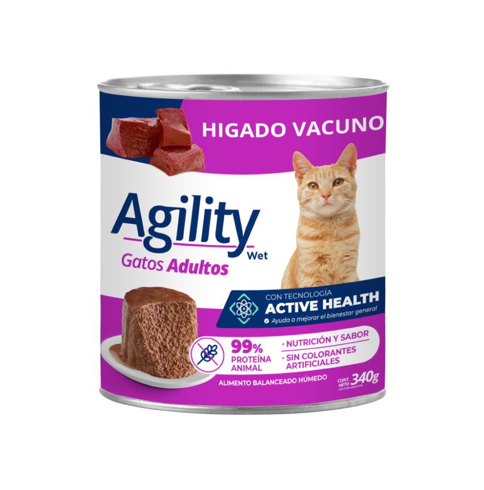 AGILITY CAT LATA ALIMENTO HUMEDO HIGADO 340GR