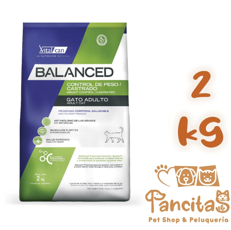 [21707] VITAL CAN BALANCED  CAT CONTROL DE PESO/ CASTRADO 2KG