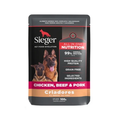 [431] SIEGER DOG CRIADORES POUCH 100GR PROMO 5+1