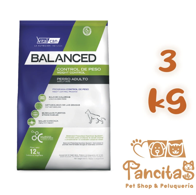 [31731] VITAL CAN BALANCED  DOG ADULT CONTROL DE PESO 3KG