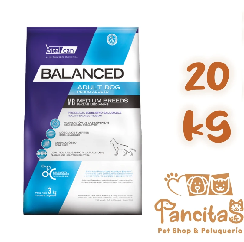 [11726] VITAL CAN BALANCED  DOG ADULT MEDIUM 20KG PROMO