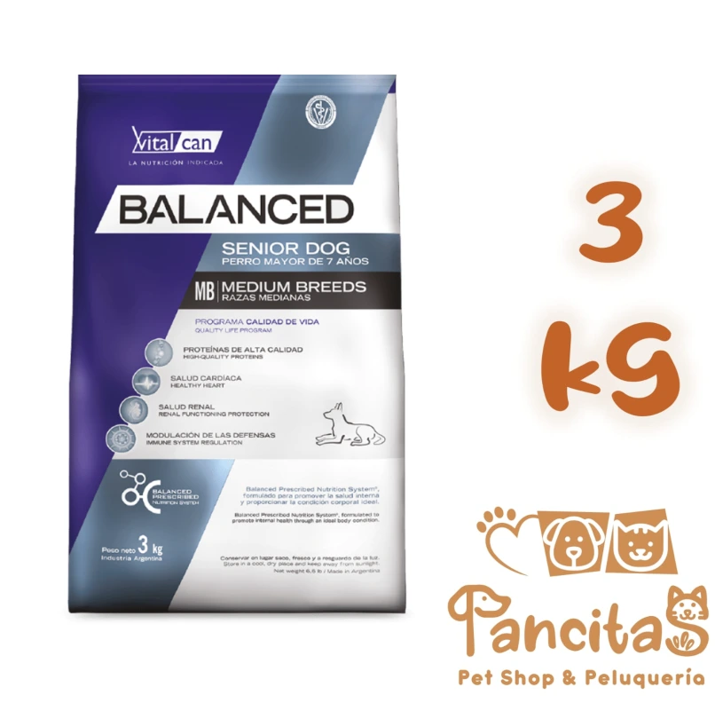 [11732] VITAL CAN BALANCED DOG ADULT SENIOR MEDIUM +7 3KG