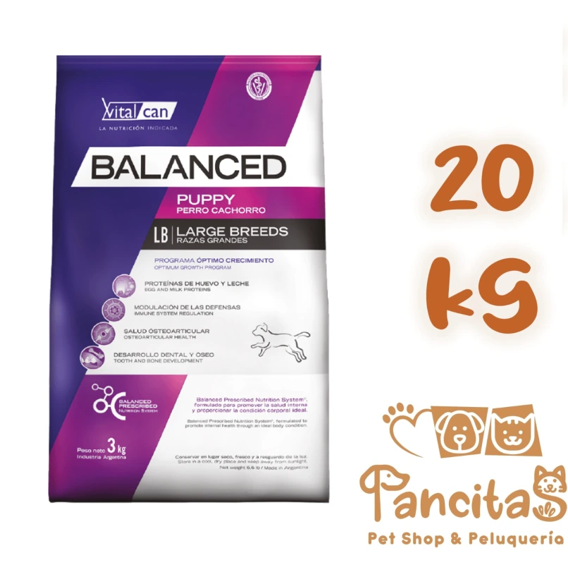 VITAL CAN BALANCED  DOG PUPPY LARGE 20 KG PROMO